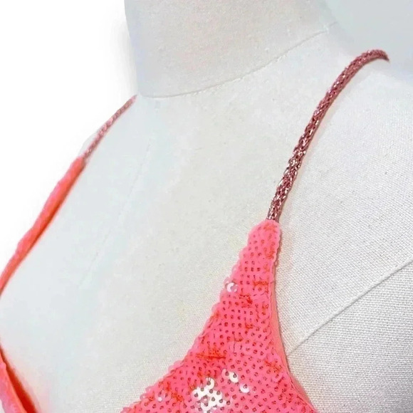 NWT Anthropologie Love The Label Sequin Scoop-Neck Cutout Barbie Dress Medium - Picture 10 of 15